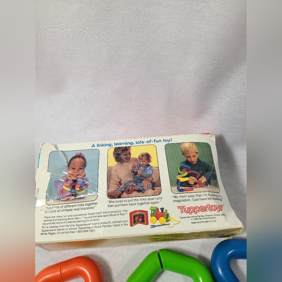 Vintage Tupperware Tupper Toys Link -A -Lot Learning Toy With Original Box - Picture 4 of 6